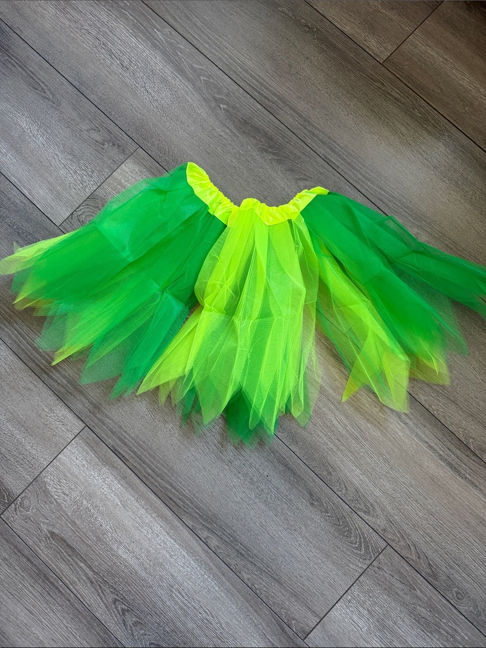 Neon Green Layered Tulle Tutu Skirt for Kids - Dance & Costume